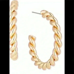 Charter Club new Spiral Medium Hoop Earrings